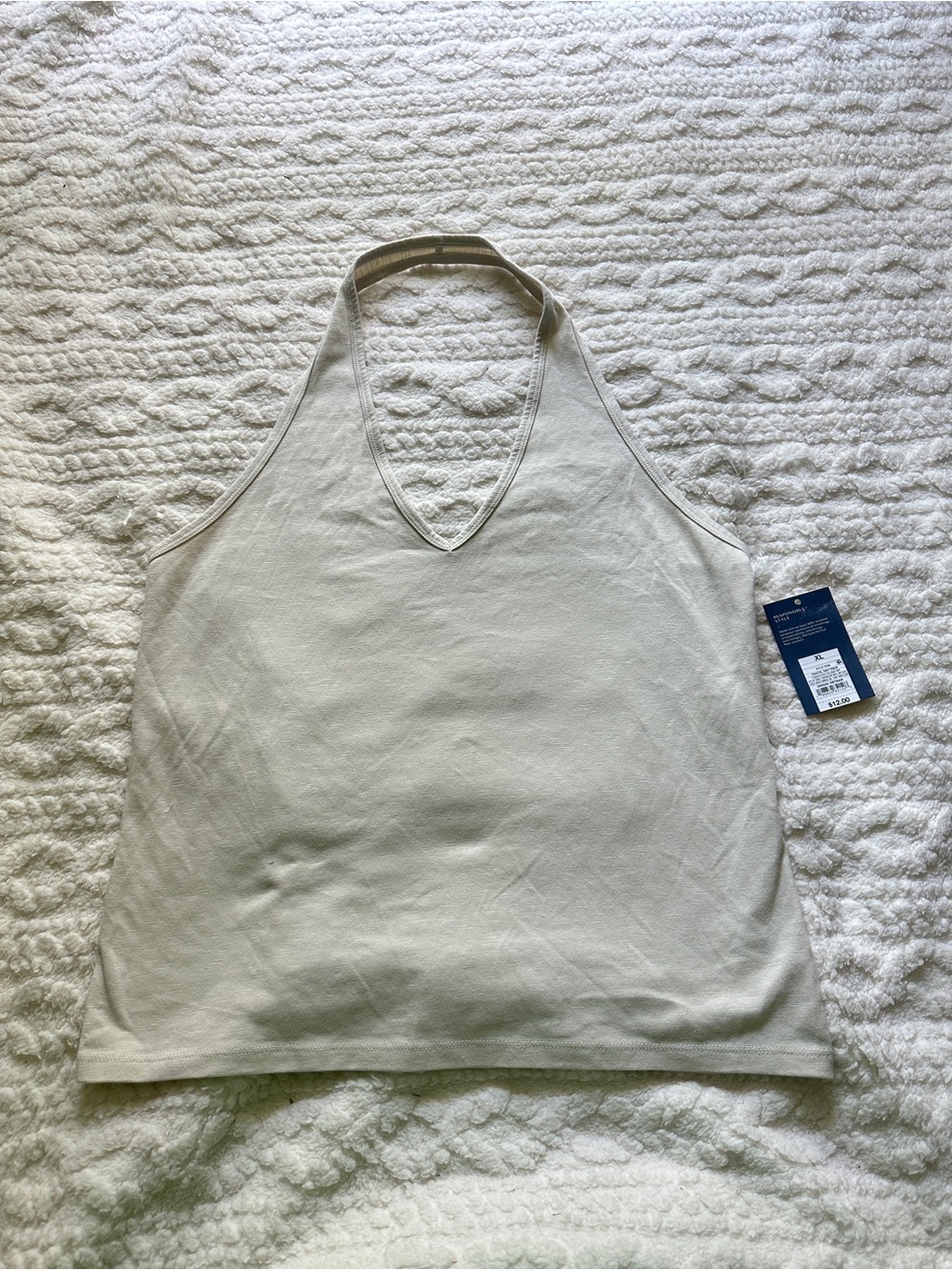 Cream Halter Tank Top